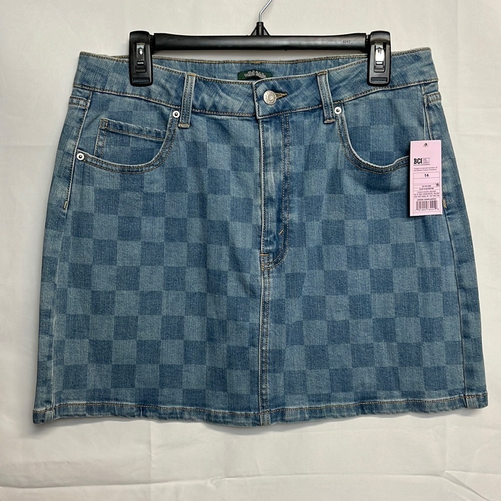 Wild fable blue plaid mini skirt